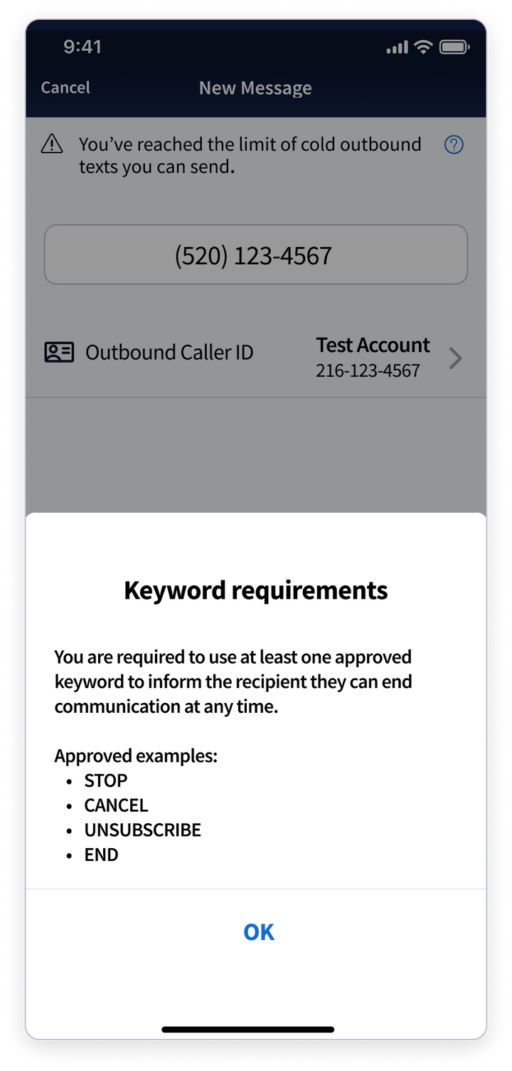 Using optin/optout keywords in the Lead Center mobile app CallRail Help Center